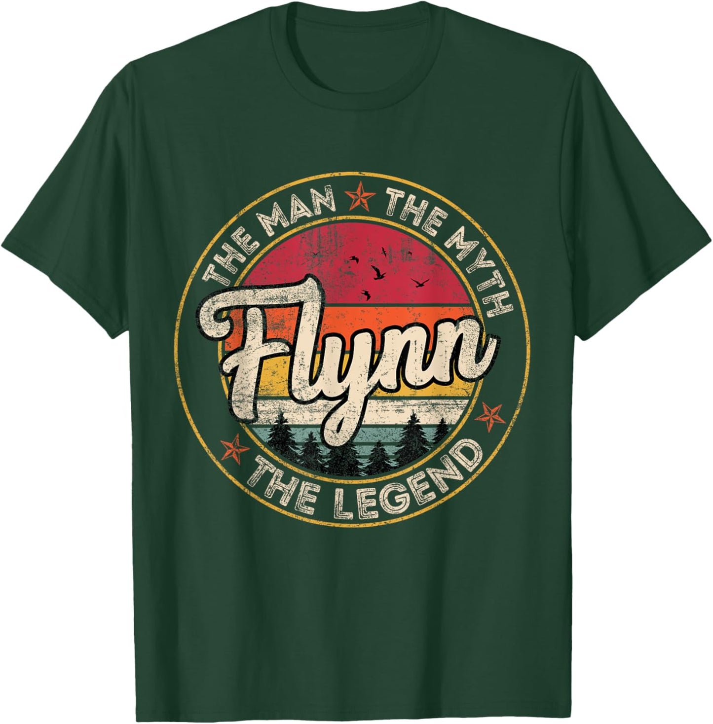 Flynn The Man The Myth The Legend Personalized Name T-Shirt - T-Shirt | Forest