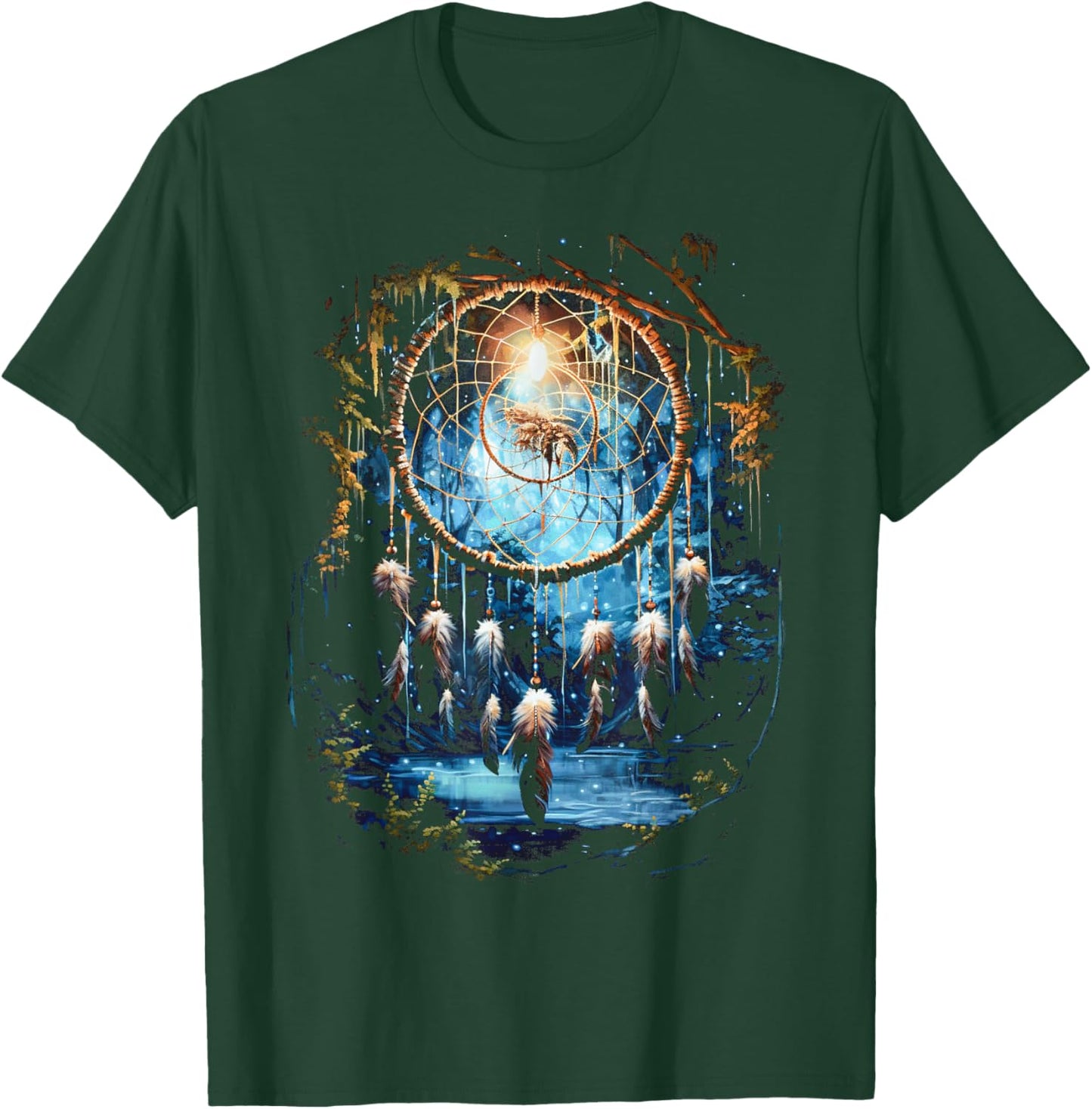 Native American Dreamcatcher Indian Design T-Shirt - T-Shirt | Forest