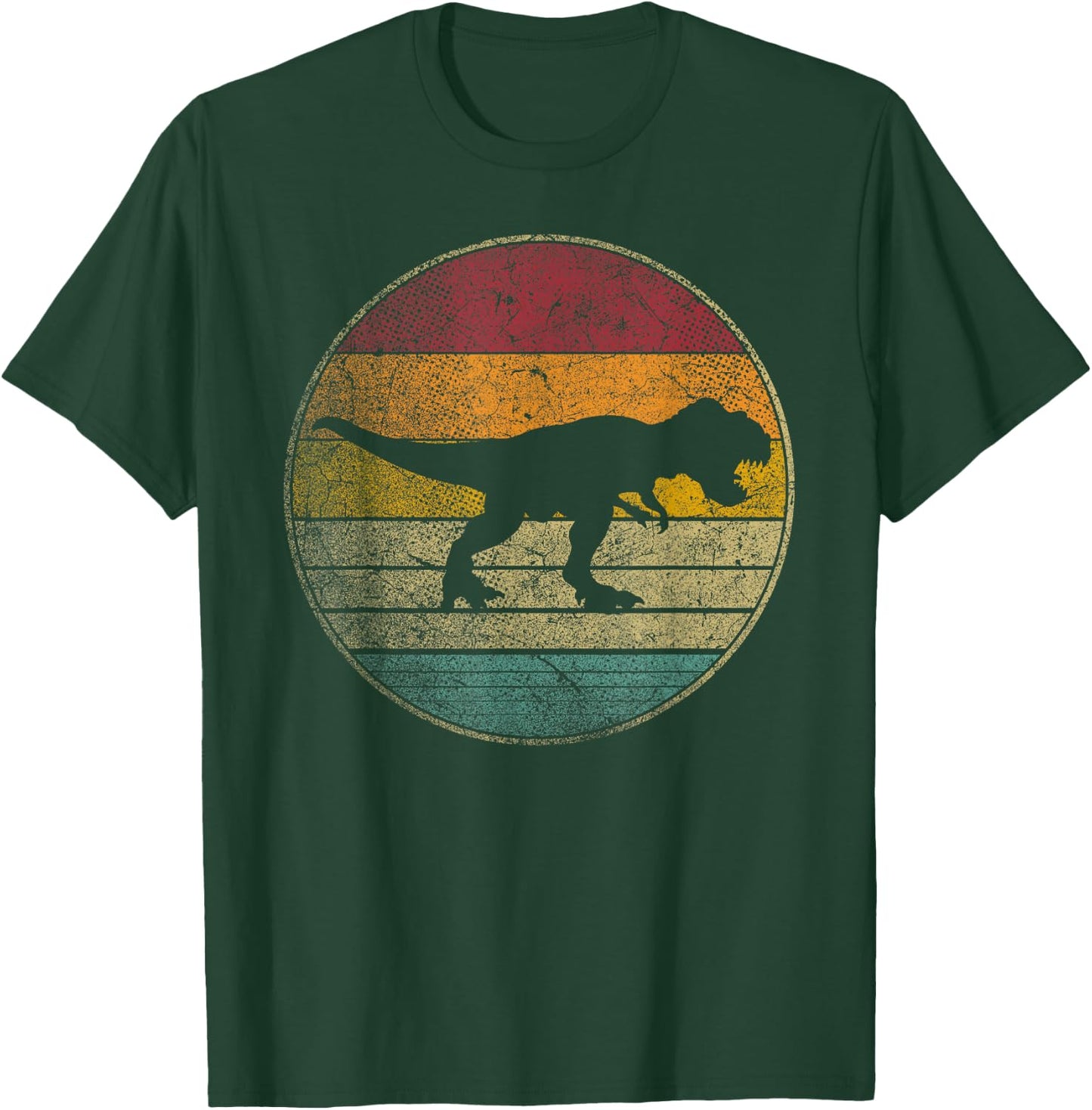 Tyrannosaurus T Rex Dinosaur Vintage Distressed Retro Style T-Shirt - T-Shirt | Forest