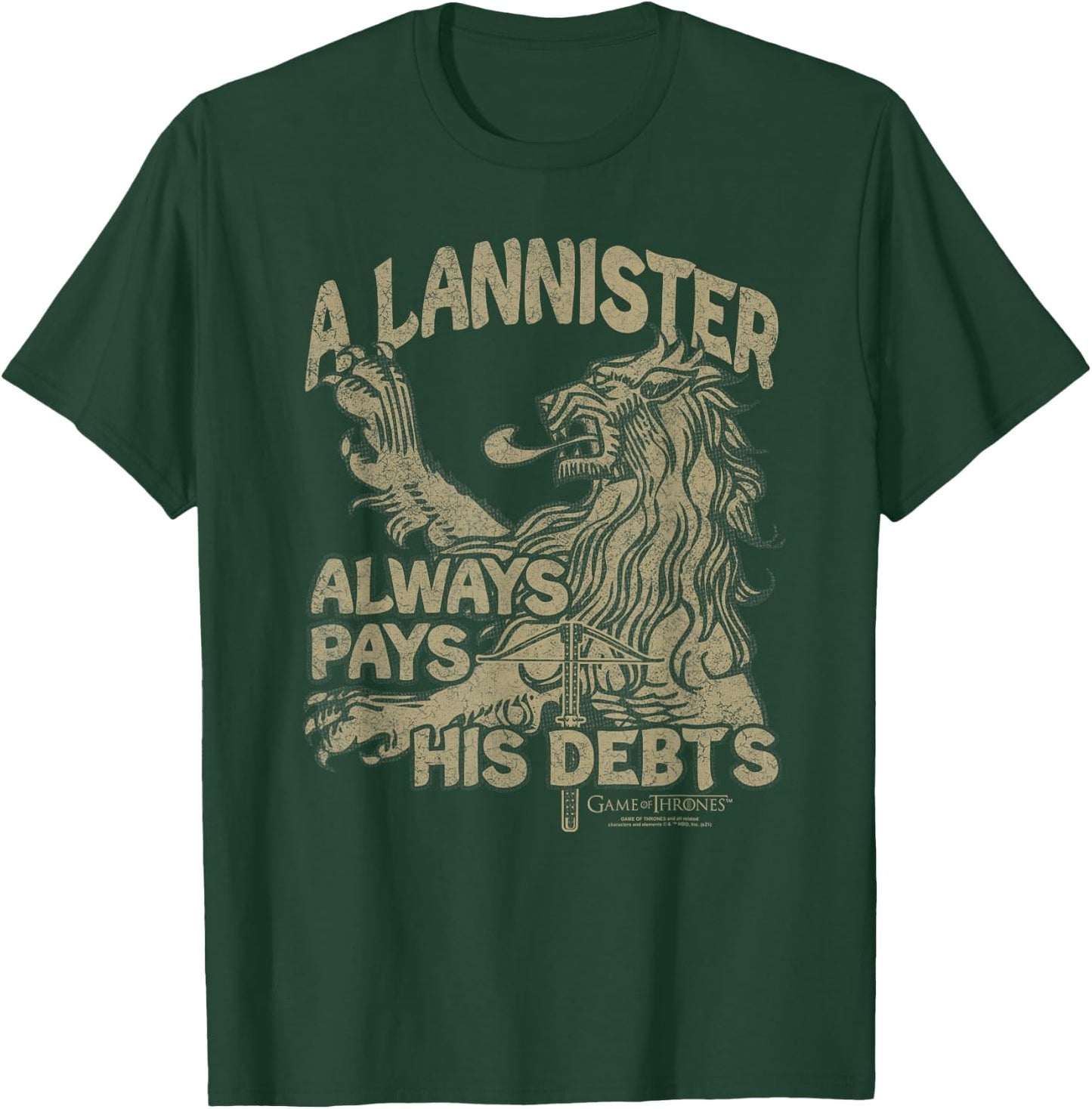 Game of Thrones A Lannister Always Pays His Debts T-Shirt - T-Shirt | Forest