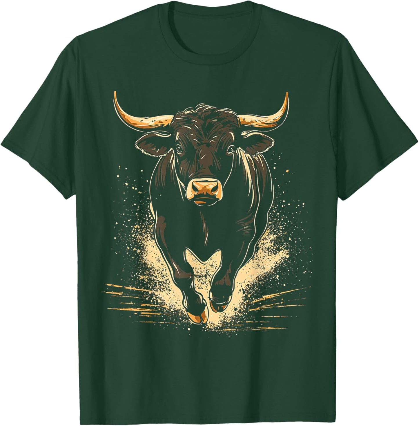 Bull Animal Motif Art Bull T-Shirt - T-Shirt | Forest