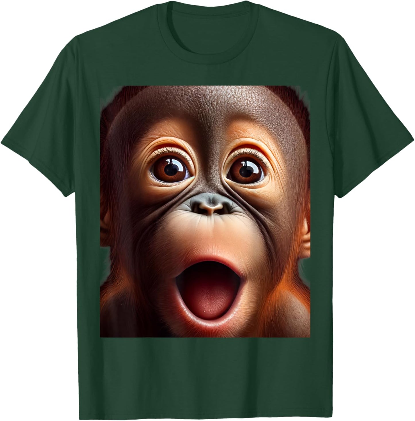 Funny Monkey Face baby orangutan T-Shirt - T-Shirt | Forest