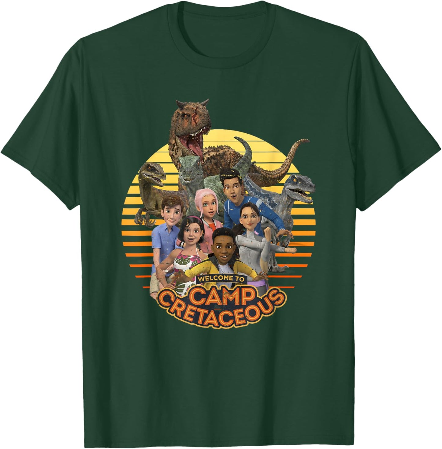 Jurassic World: Camp Cretaceous Group Shot Welcome Small T-Shirt - T-Shirt | Forest