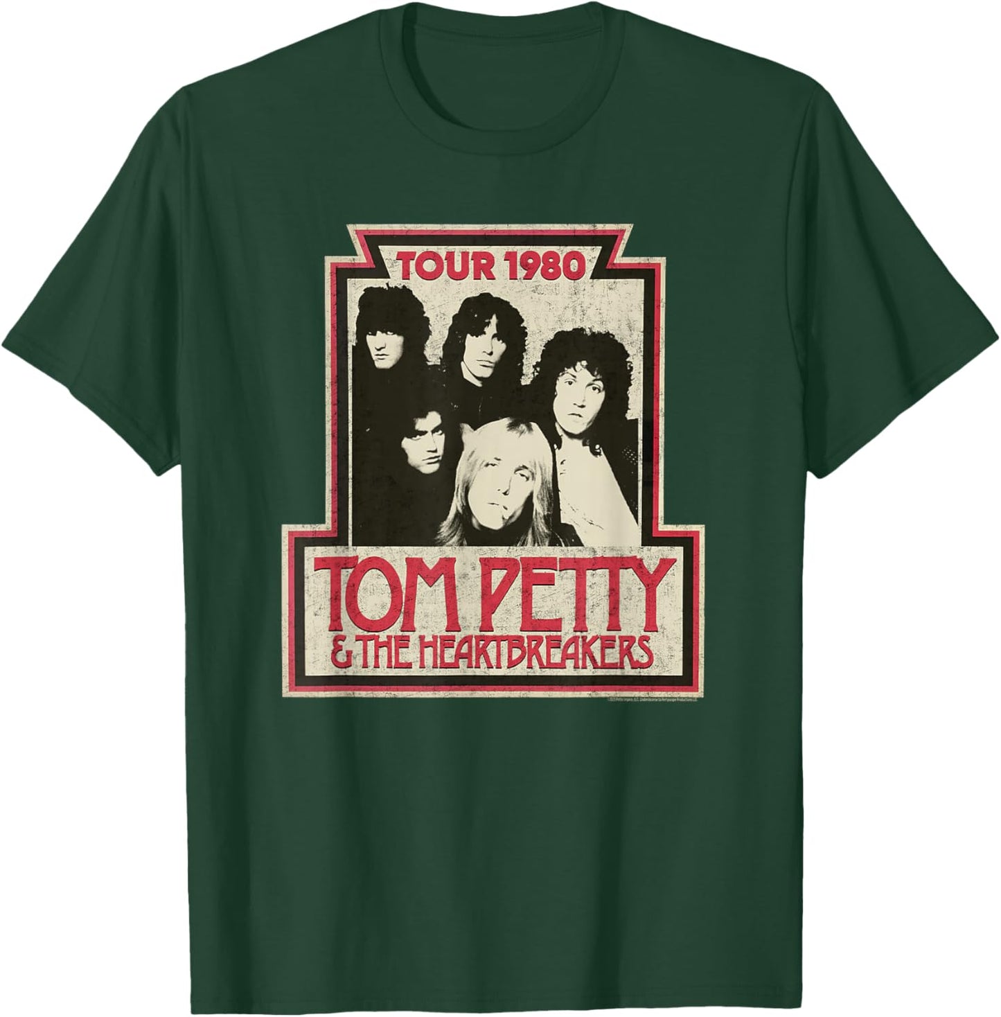 Tom Petty and The Heartbreakers 1980 Tour Poster T-Shirt - T-Shirt | Forest