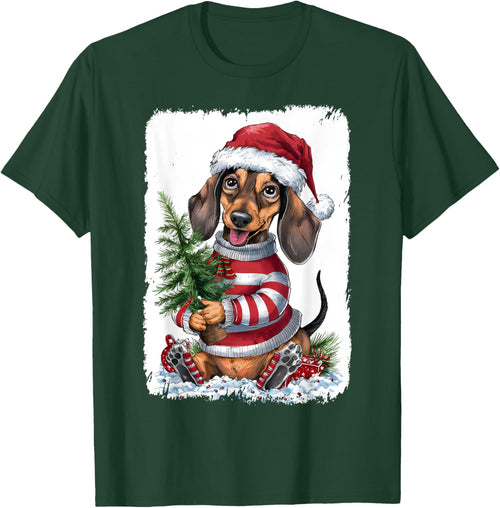 Christmas Dachshund Dog , Black, S