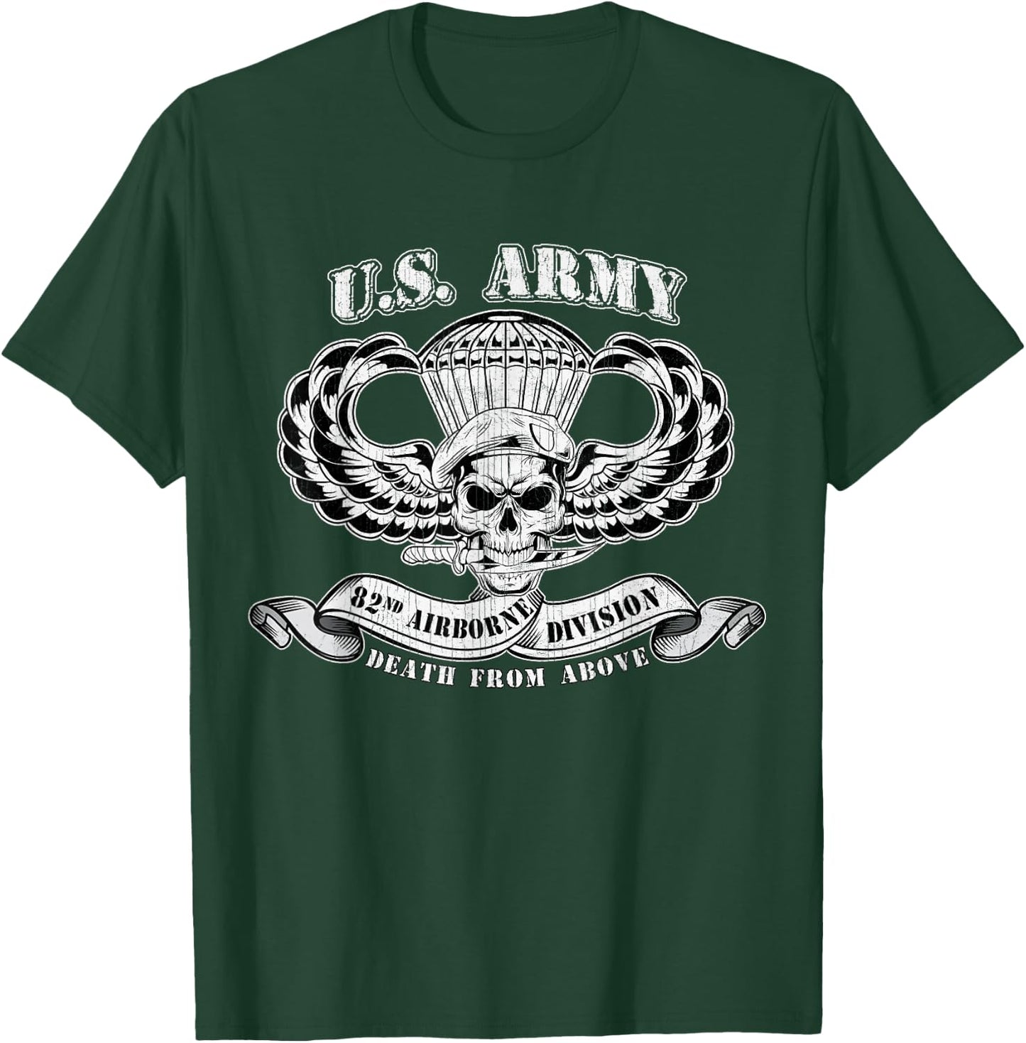 82nd Airborne Division Paratrooper Veteran Fort Bragg Gifts T-Shirt - T-Shirt | Forest