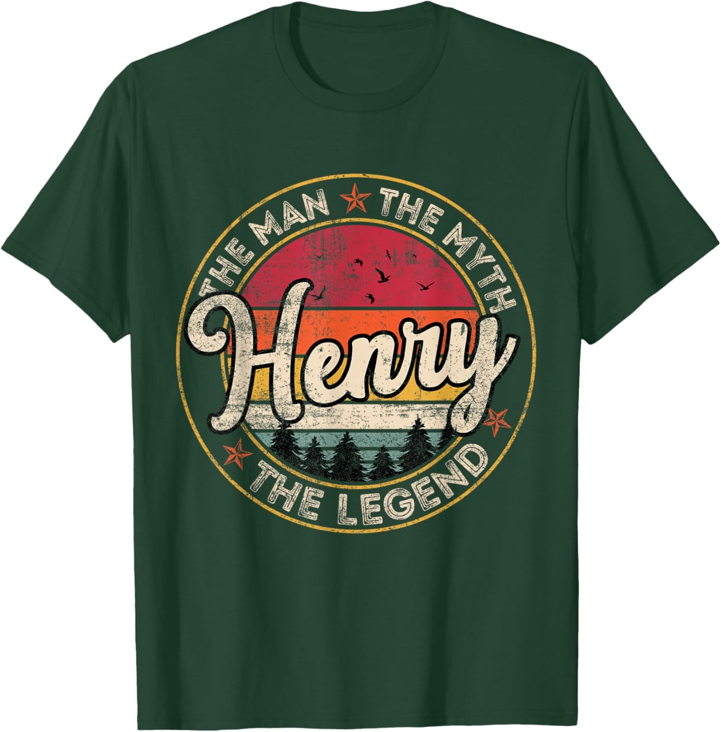Henry The Man The Myth The Legend Personalized Name T-Shirt - T-Shirt | Forest