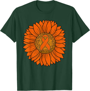 Leukemia Cancer Awareness Sunflower Women Leukemia Fighter T-Shirt - T-Shirt | Forest