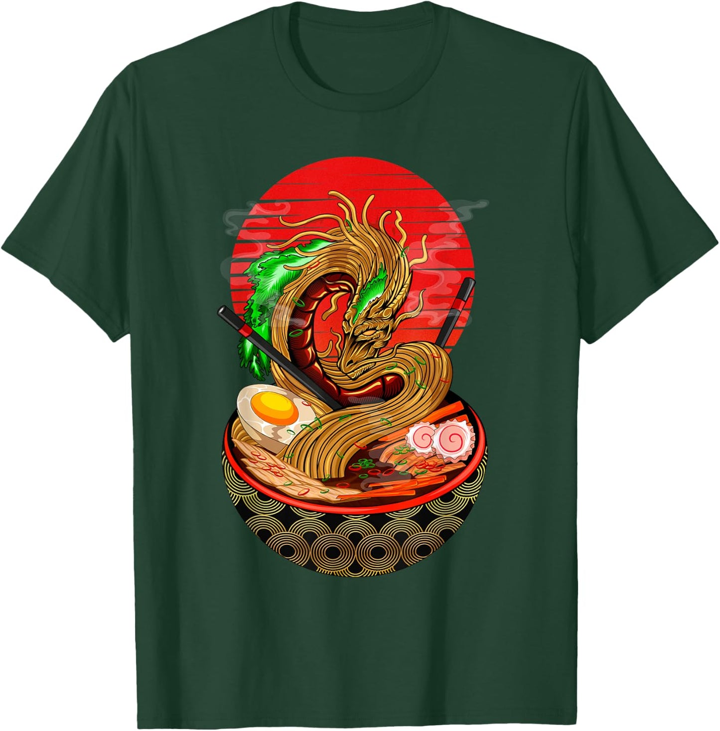Kawaii Ramen Funny Japanese Asian Noodles Dragon T-Shirt - T-Shirt | Forest