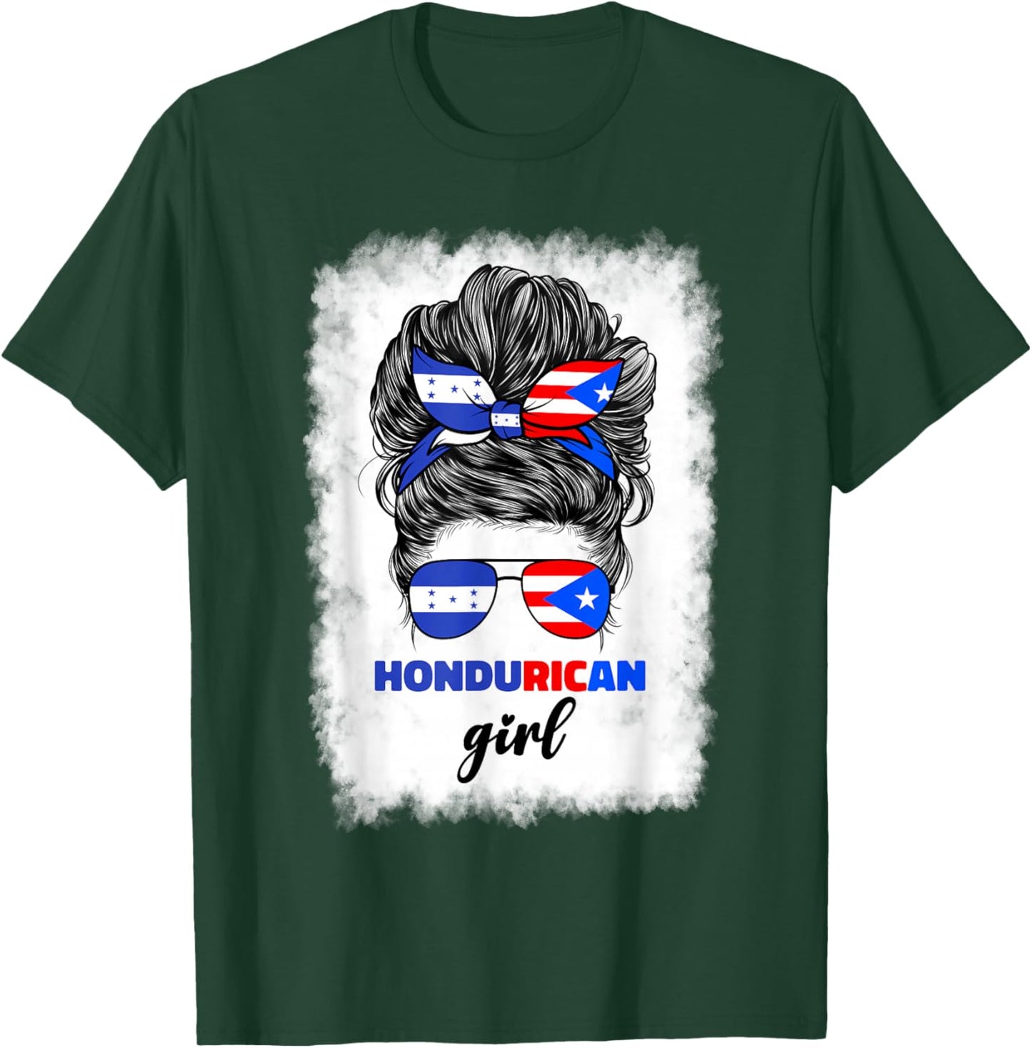 Half Honduran And Puerto Rican Rico Honduras Girl HonduRican T-Shirt - T-Shirt | Forest