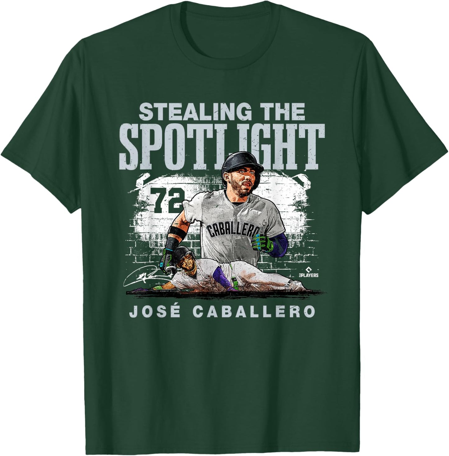 Stealing The Spotlight José Caballero New York MLBPA T-Shirt - T-Shirt | Forest