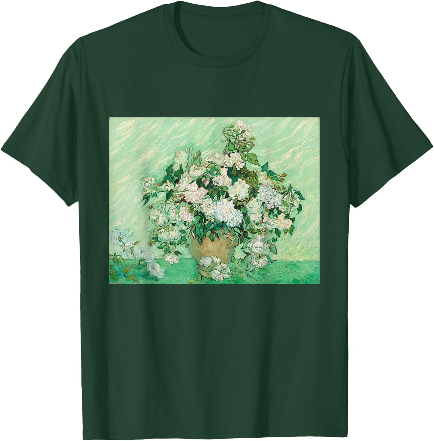 Vincent van Gogh Vase of Roses Art T-Shirt - T-Shirt | Forest