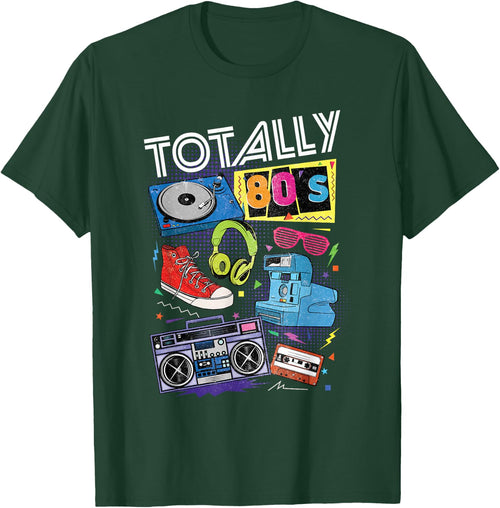 Funny 80s Retro 1980s Party Totally 80s Turntable Cassette