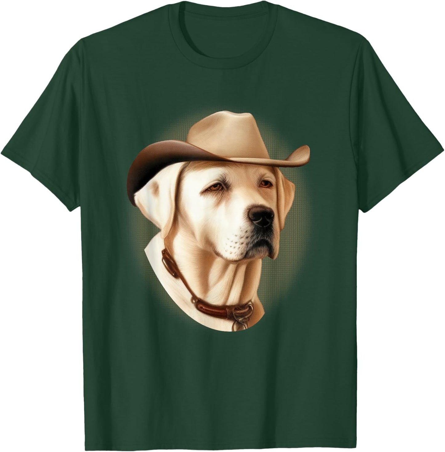 White Labrador Retriever Dog - Funny Sherif Cowboy White Lab T-Shirt - T-Shirt | Forest
