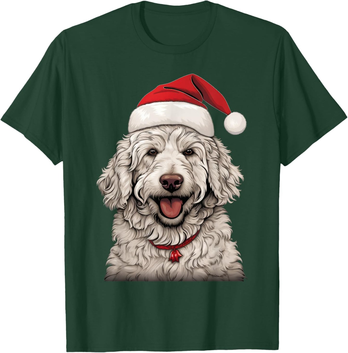 Goldendoodle Santa Claus Hat Christmas Party Xmas Pajama T-Shirt - T-Shirt | Forest