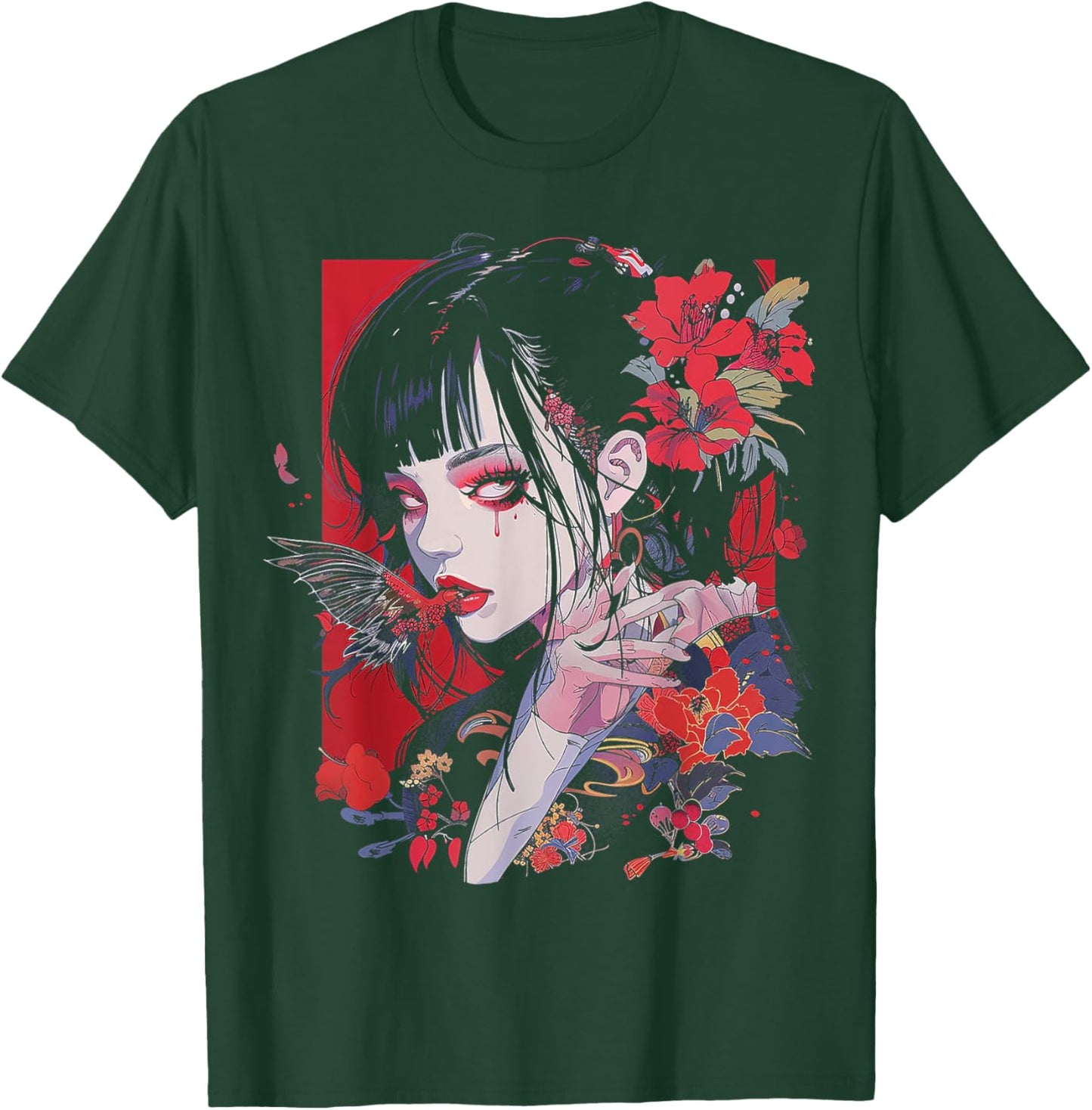 Anime Manga Motif Illustration Anime T-Shirt - T-Shirt | Forest