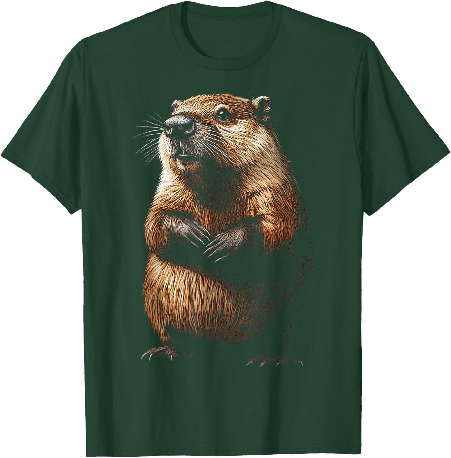 Beaver Animal Motif Artwork Beaver T-Shirt - T-Shirt | Forest