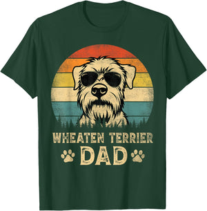 Vintage Wheaten Terrier Dad Dog Lovers Father's Day T-Shirt - T-Shirt | Forest