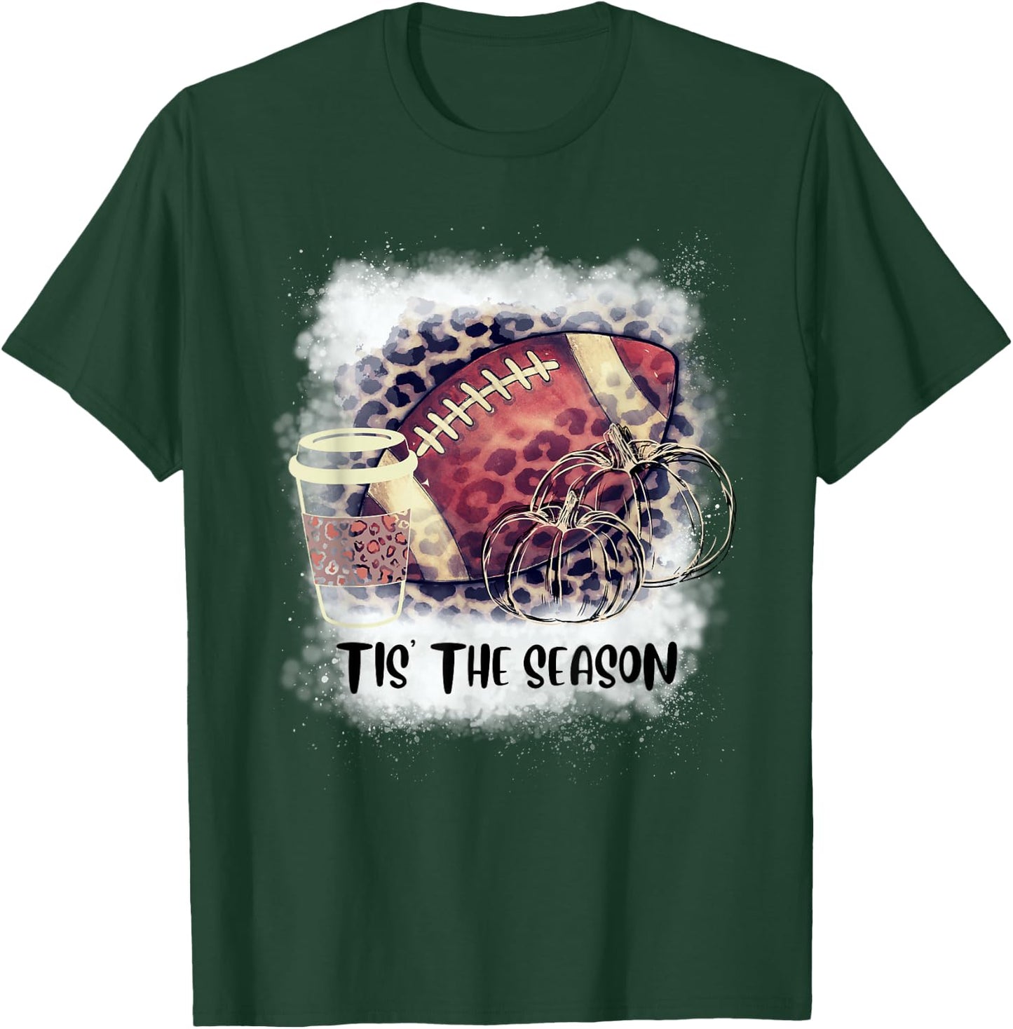 Tis the Season Fall Pumpkin Football Coffee T-Shirt - T-Shirt | Forest