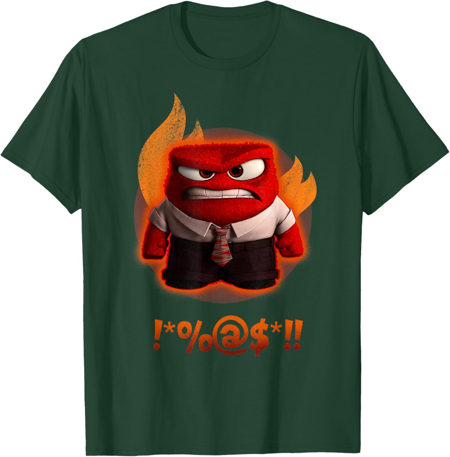 Disney Pixar Inside Out Anger Shouting Curses Fiery Shot T-Shirt - T-Shirt | Forest