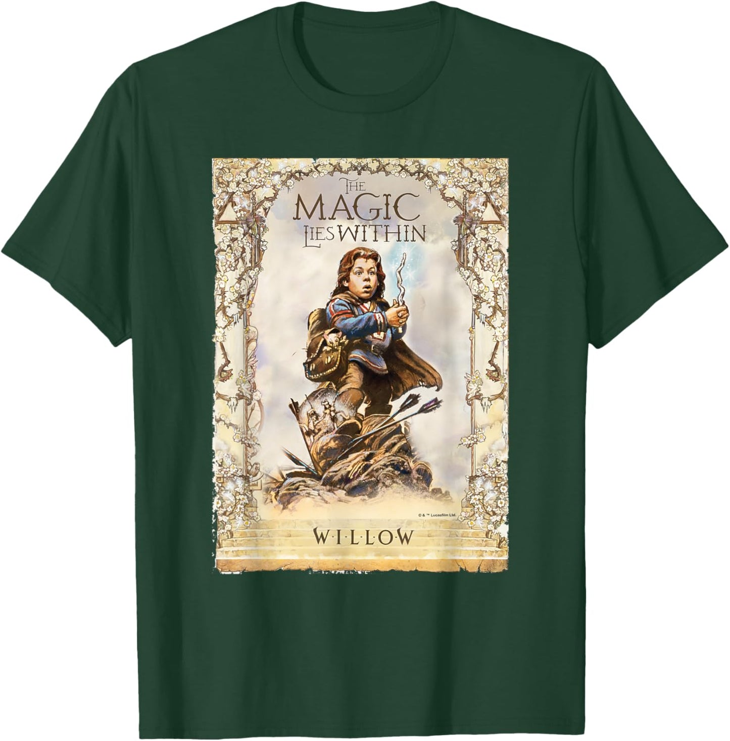 Lucasfilm Willow Movie The Magic Lies Within Archway Battle T-Shirt - T-Shirt | Forest