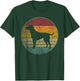 Labrador Retriever Dog Vintage Silhouette 70s 80s Retro Men Women Kids T-Shirt - T-Shirt | Forest