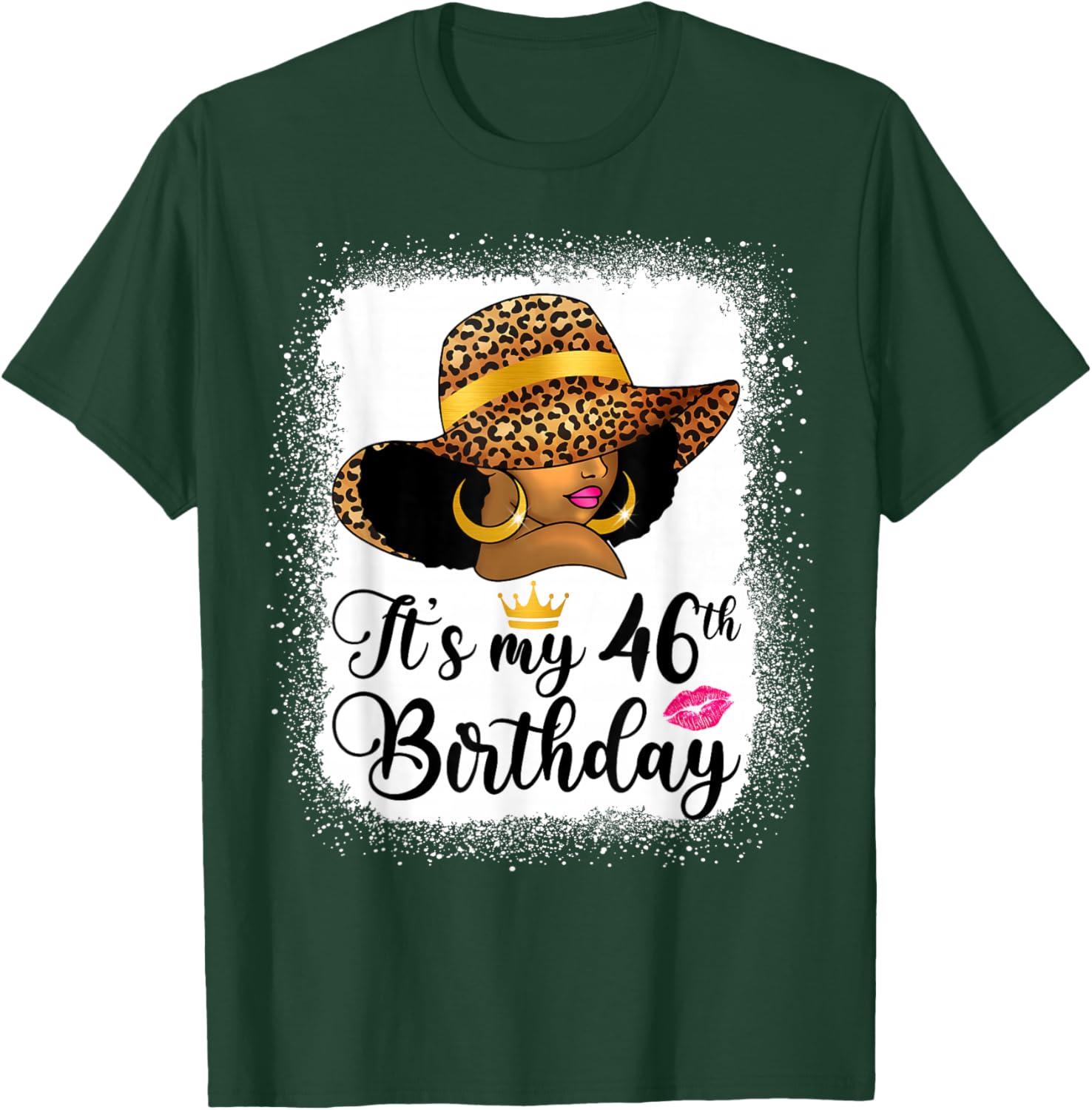 African American Woman It's My 46th Birthday Black Queen T-Shirt - T-Shirt | Forest