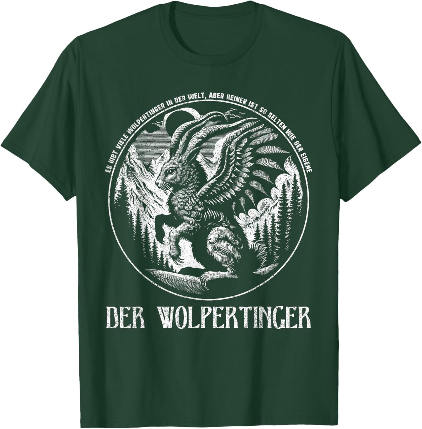 Wolpertinger | Bayerische Folklore Design | Fabelwesen T-Shirt - T-Shirt | Forest