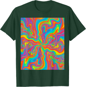 Psychedelic Rainbow Swirl Trippy Abstract Colorful Art T-Shirt - T-Shirt | Forest