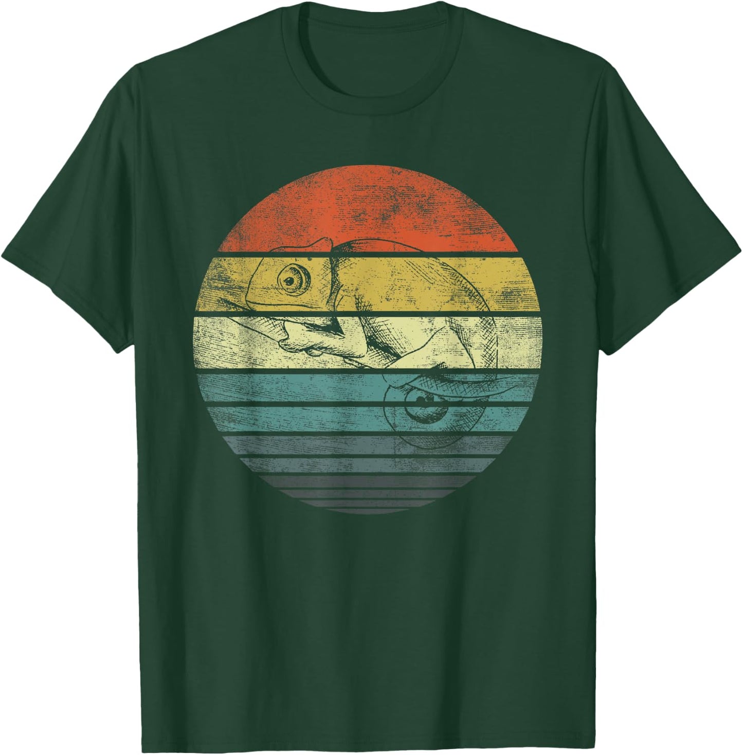 Chameleon Lover Gifts Retro Sunset Animal Reptile Silhouette T-Shirt - T-Shirt | Forest