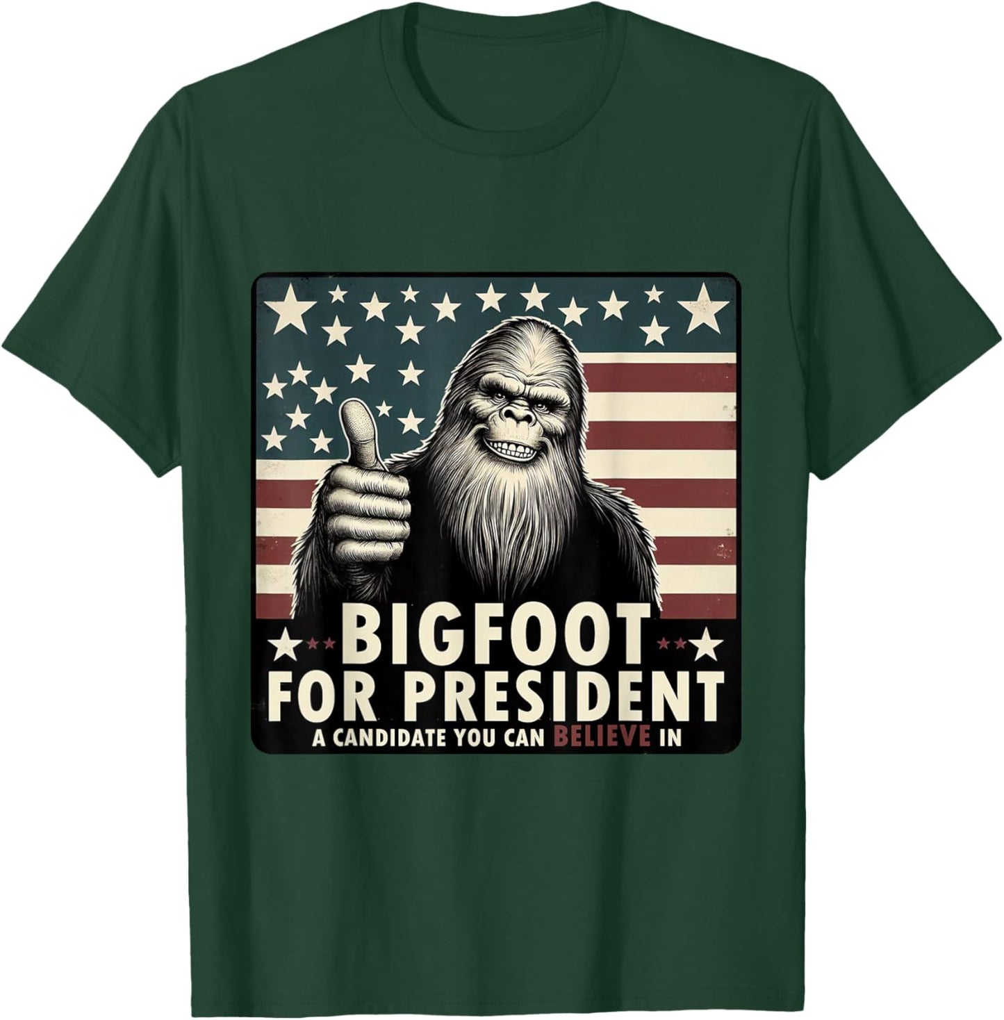 Vote Bigfoot for President 2024 Election T-Shirt - T-Shirt | Forest