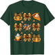 Retro Cute Coquette Bows Turkey Pumpkin Pie Thanksgiving T-Shirt - T-Shirt | Forest