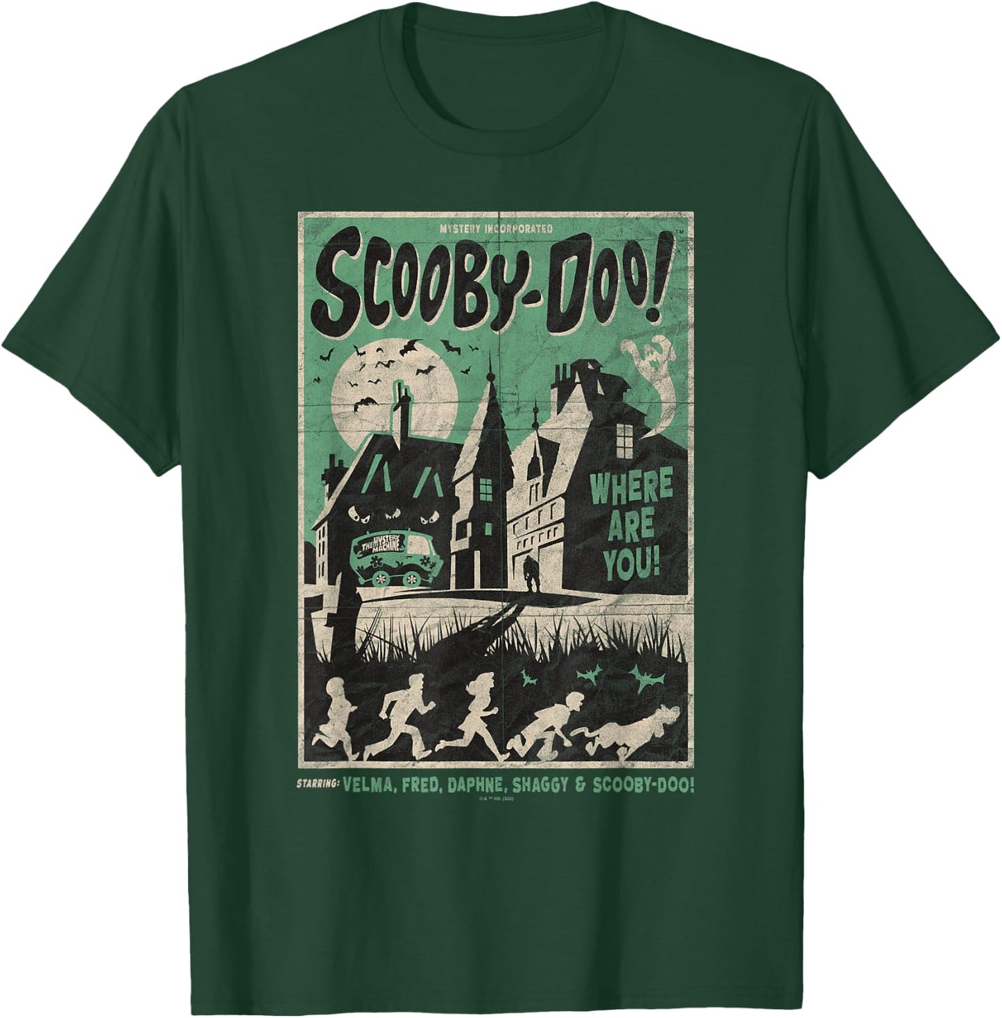 Scooby-Doo Mystery Incorporated Scary House Movie Poster T-Shirt - T-Shirt | Forest