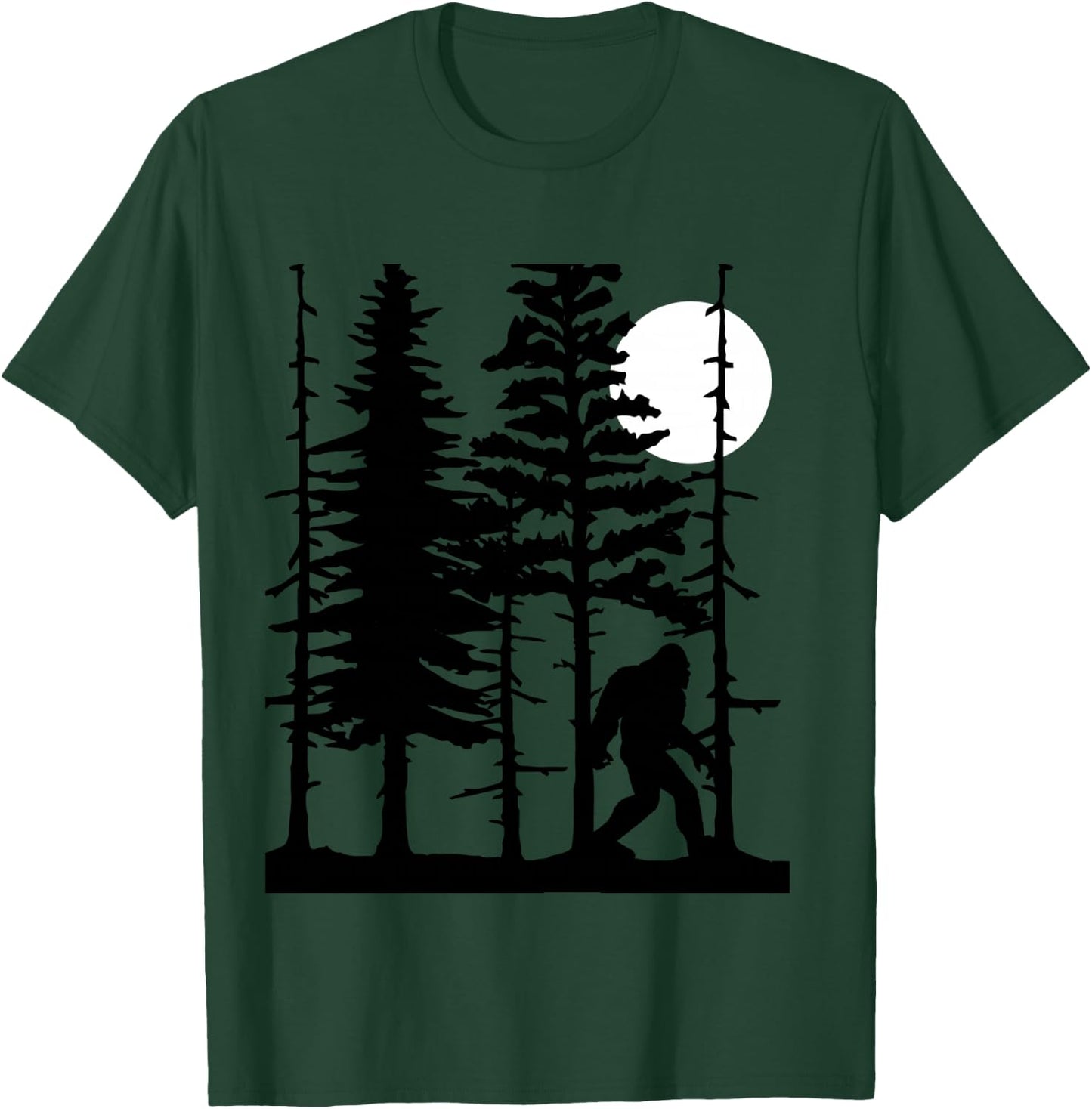 Bigfoot Hiding in Forest for Sasquatch Believers T-Shirt - T-Shirt | Forest