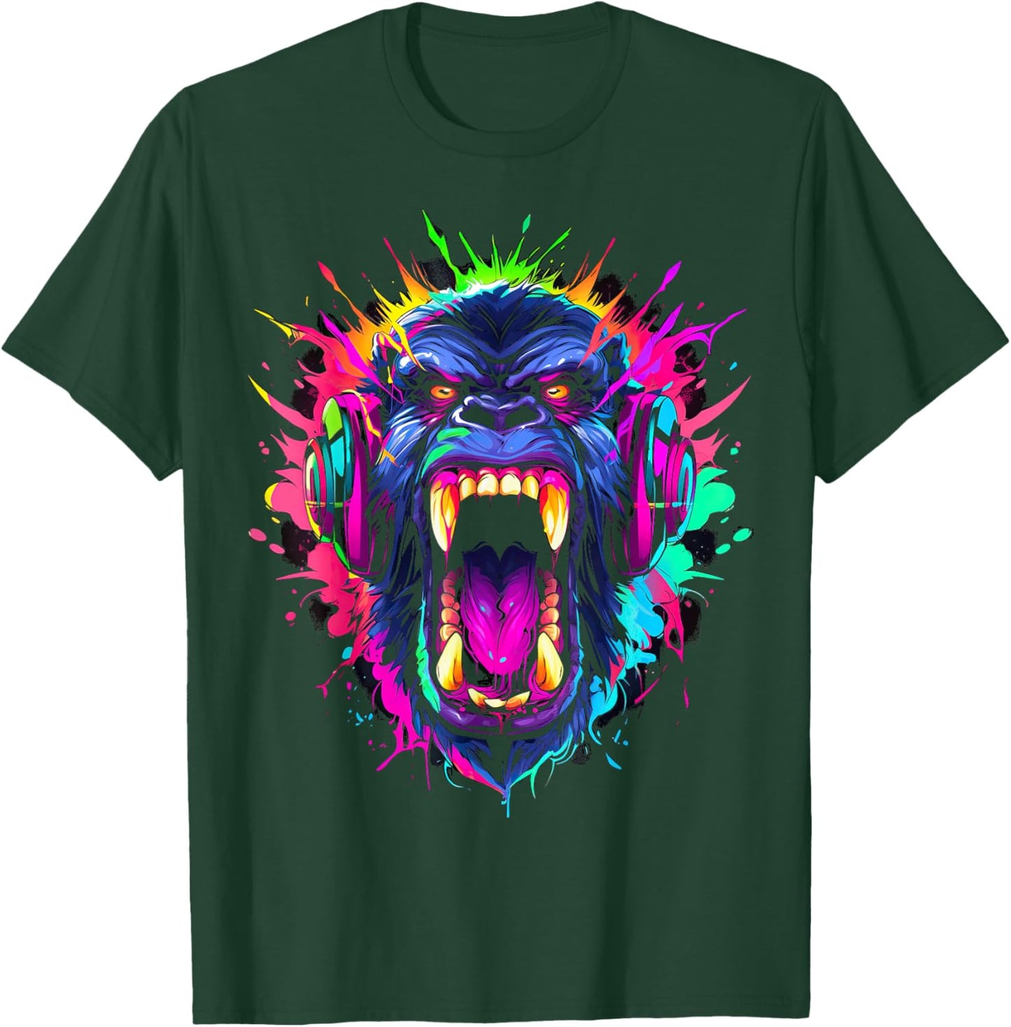 Gorilla shouting meme monkey gamer gorillas T-Shirt - T-Shirt | Forest