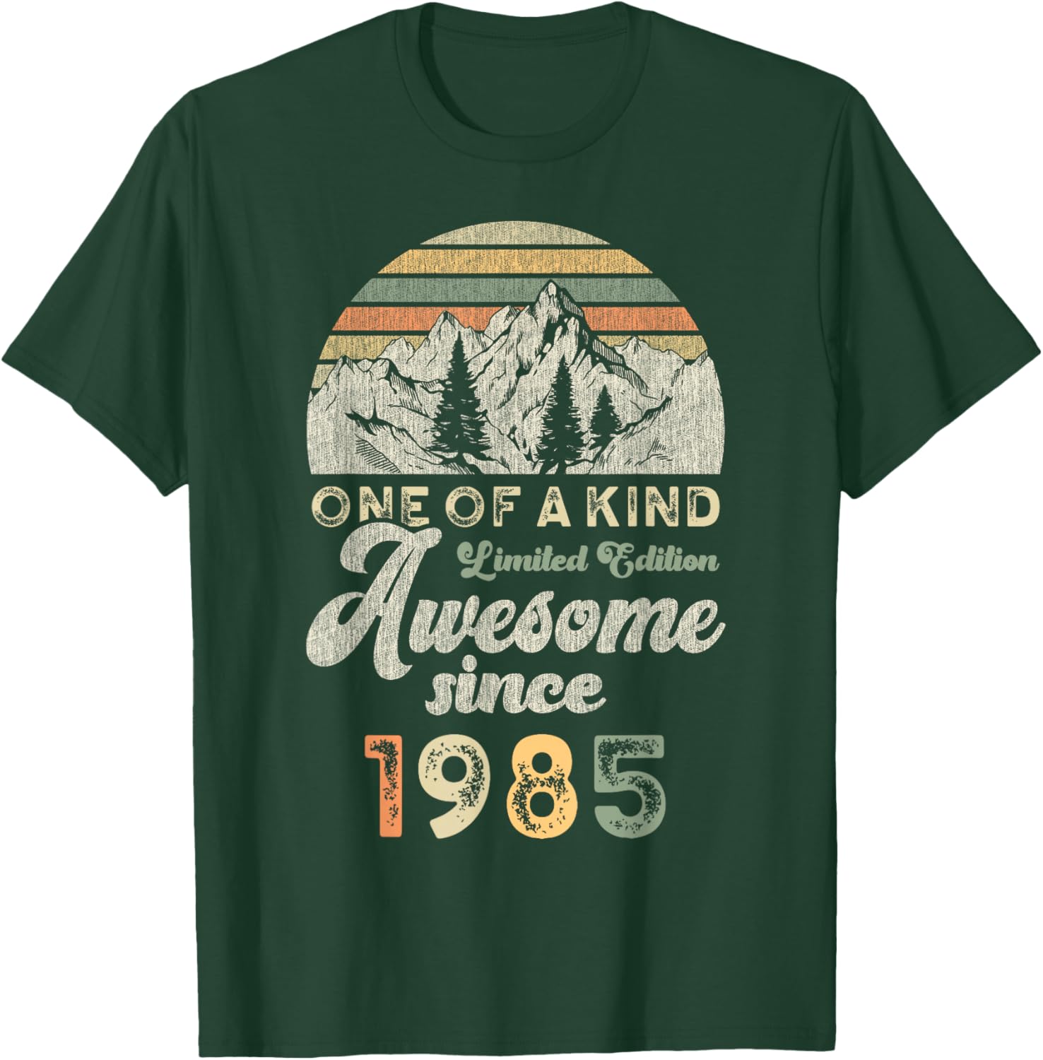 Awesome Since 1985 Birthday 40 Years Mountains T-Shirt - T-Shirt | Forest