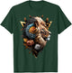 Lion Flowers Artwork Animal Print Art Lion Motif T-Shirt - T-Shirt | Forest