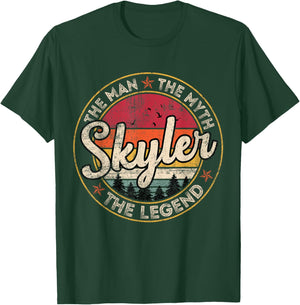 Skyler The Man The Myth The Legend Personalized Name T-Shirt - T-Shirt | Forest