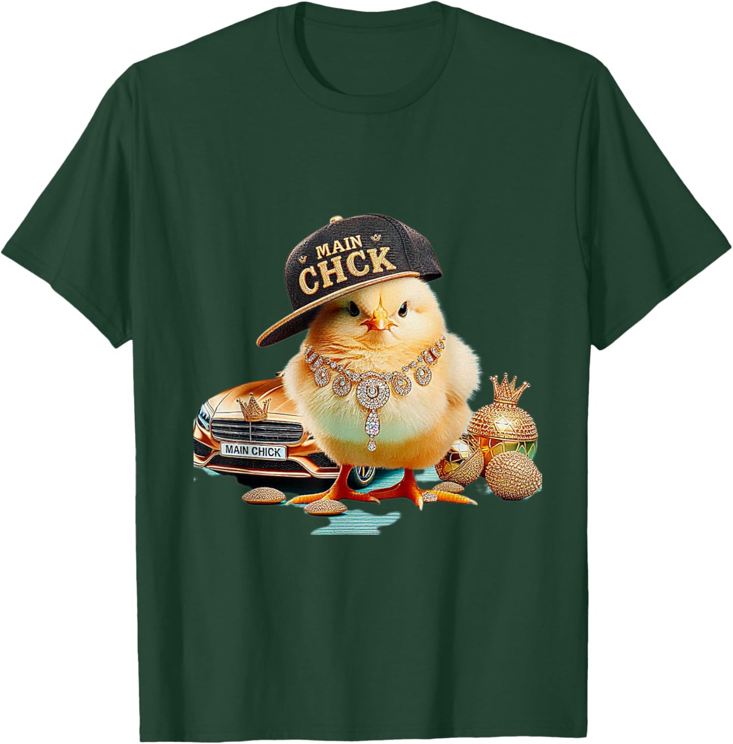Main Chick Energy | Ultimate Chicken Swag for wife or mom T-Shirt - T-Shirt | Forest