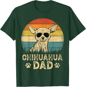 Vintage Chihuahua Dad Dog Lovers Father's Day T-Shirt - T-Shirt | Forest
