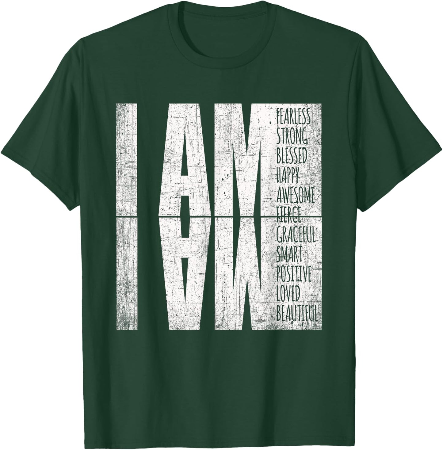 I Am Fearless Strong Blessed Pink Positive Affirmations Gift T-Shirt - T-Shirt | Forest