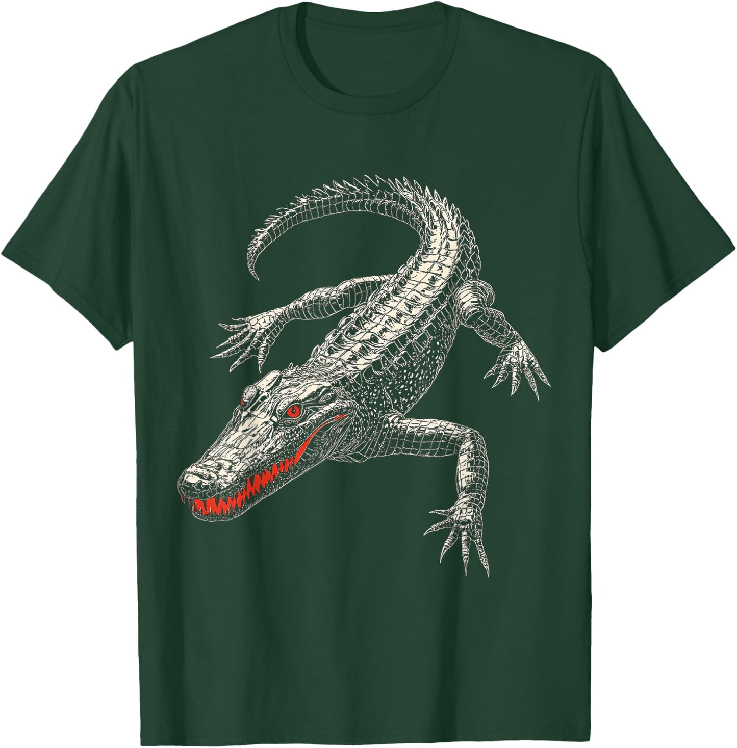 Crocodile Animal Graphic Artwork Crocodile T-Shirt - T-Shirt | Forest