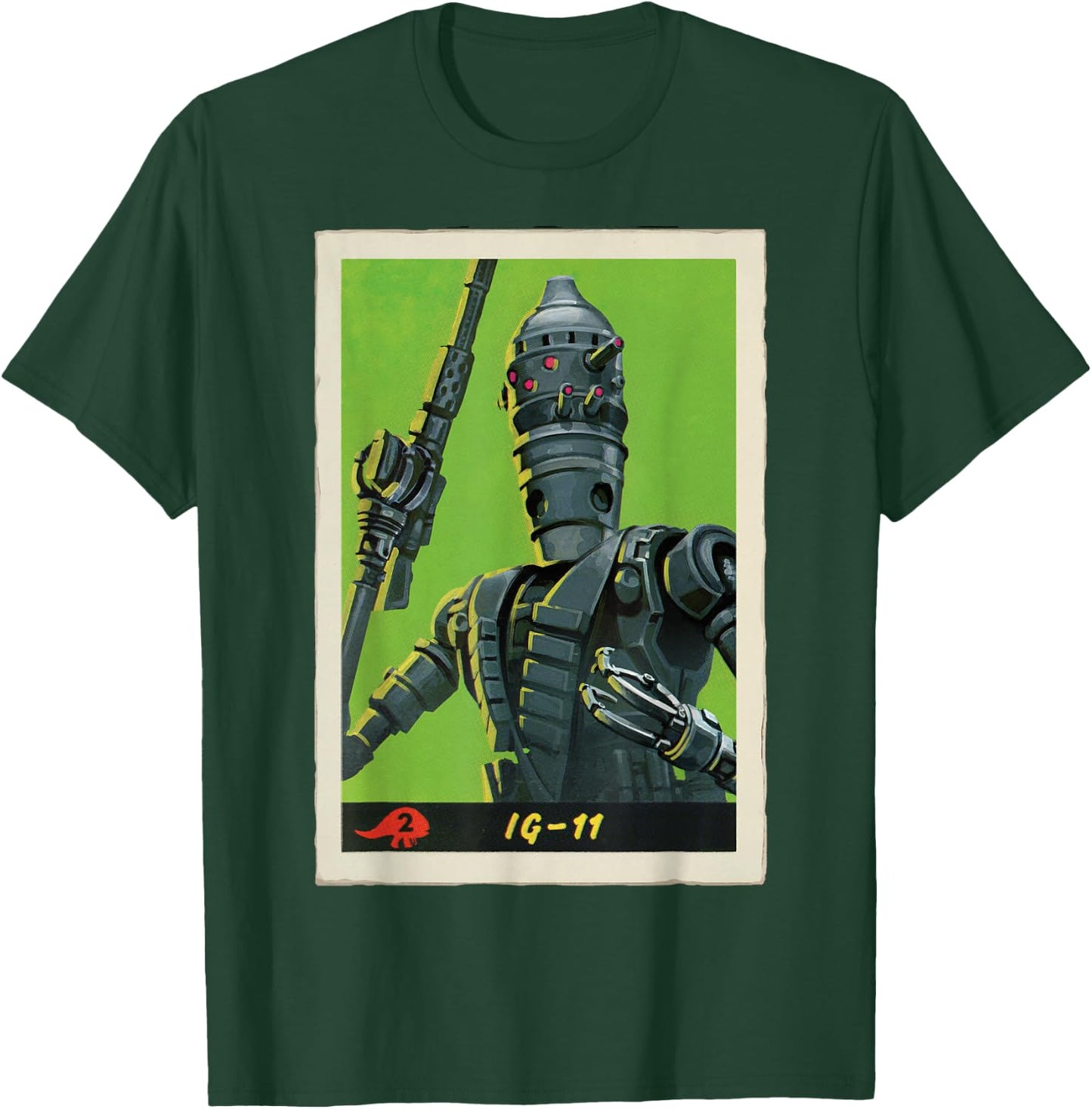 Star Wars The Mandalorian IG-11 Vintage Style Poster T-Shirt - T-Shirt | Forest