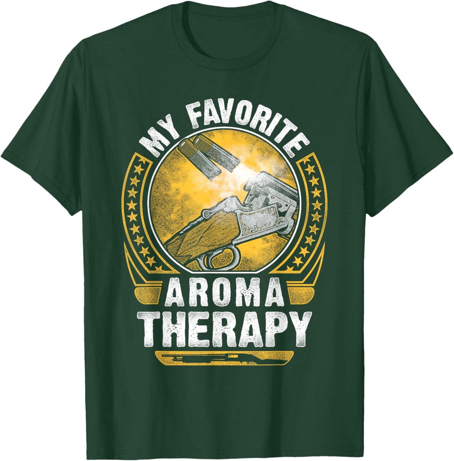 Funny Duck Hunting Top My Favorite Aromatherapy is Gun Smoke T-Shirt - T-Shirt | Forest