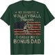 My Favorite Volleyball Player Calls Me Bonus Dad USA Flag Women Men T-Shirt - T-Shirt | Forest