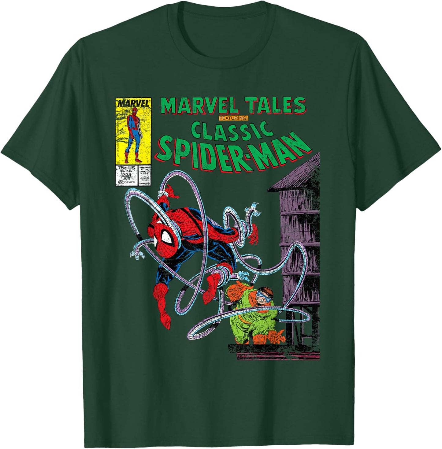 Marvel Spider-Man vs. Doctor Octopus Retro Comic T-Shirt - T-Shirt | Forest