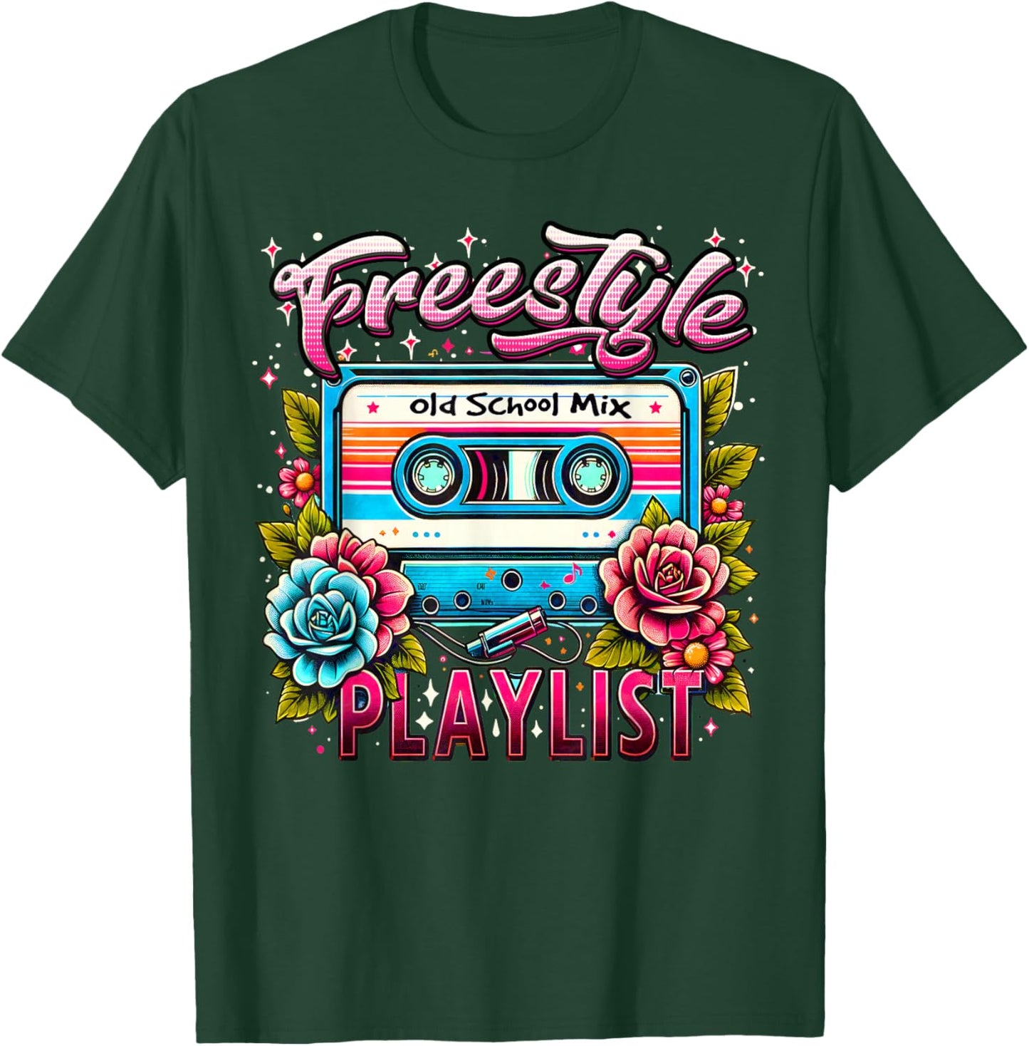 Freestyle Playlist Old School Mix Best Throwback Concert T-Shirt - T-Shirt | Forest