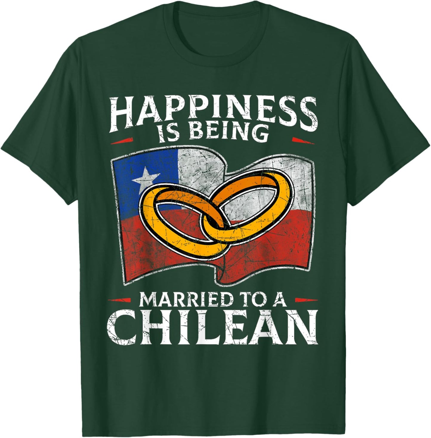 Chilean Marriage Chile Married Flag Wedded Culture T-Shirt - T-Shirt | Forest