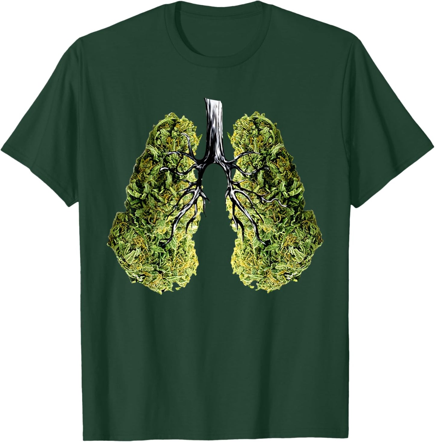 Funny Weed Lung Marijuana Bud Respiratory Therapy Lung T-Shirt - T-Shirt | Forest