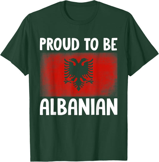 Proud To Be Albanian Albanian National Hero Eagle Kosovo Alb T-Shirt - T-Shirt | Forest